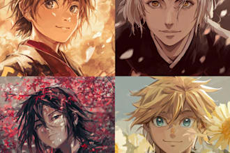 draw characters in anime, manga style