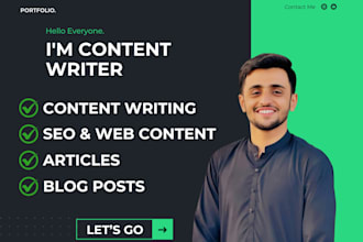 write professional and amazing SEO optimized blog post or article