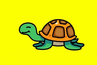 make an amazing turtle shell logo with unlimited revision