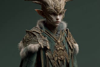 do dnd fantasy sci fi character or landscape illustration