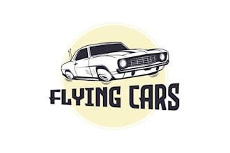 design vintage flying car online hobby shop logo
