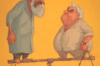 draw a political or satirical cartoon