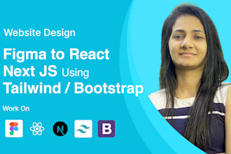 convert figma design to react or next js with tailwind CSS