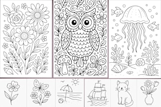 create digital coloring pages for children