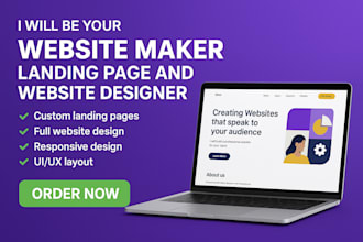 be your website maker landing page and website designer