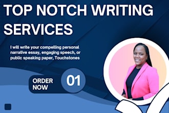 write compelling personal narrative,engaging speech, touchstones,public speaking