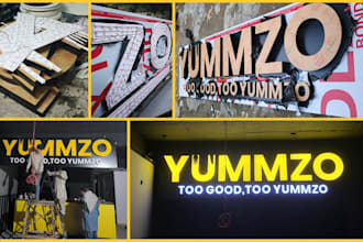 front board, back light signage board, 3d led letter board, neon light board