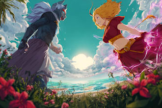 draw anime art and colored manga illustration