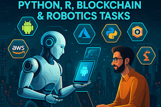 assist you in android, AWS, azure, python, r, blockchain, and robotics