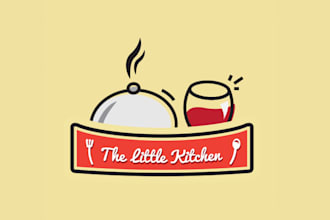 design minimal wonderful little kitchen logo