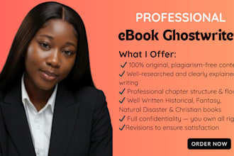 write romance, historical, natural disaster, and christian books
