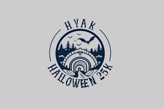 design halloween run t shirt logo