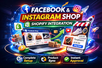 setup facebook shop, instagram shop, and shopify integration to boost sales
