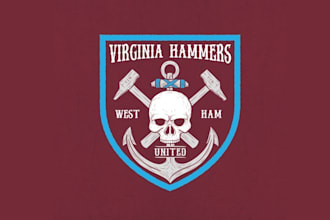 design modern virginia hammers logo