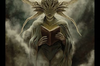 draw dark fantasy horror and creature illustrations