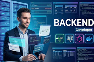 build secure node js backend with graphql, rest api and postgres, mongo database