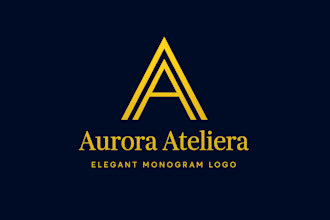 saya akan membuat logo monogram elegan dan premium