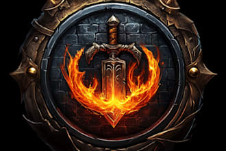 create an fantasy game logo and branding