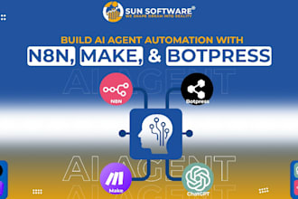 build ai agent automation with n8n, make, and botpress