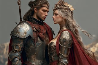 design dark nsfw mafia romance fantasy couple character art