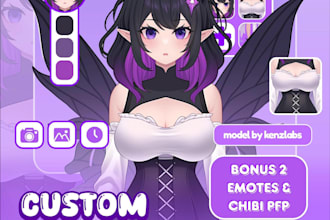 design and rig pro live2d vtuber model for vtuber studio