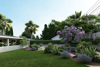 3d modern home, tiny house, garden, loft house, interior design, exdoor, enscape