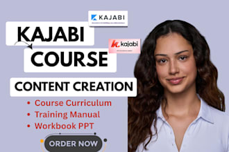 create kajabi online course content workbook ppt elearning video course creation