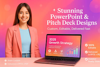 design stunning powerpoint presentations and startup pitch decks