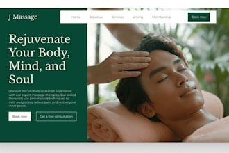 design a luxury massage website, salon, spa, wellness, or beauty website
