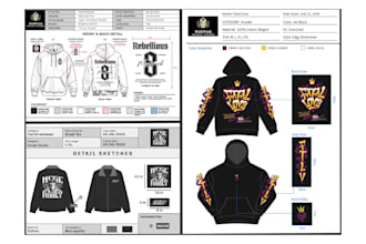 design fashion apparel flat sketches and clothing tech packs