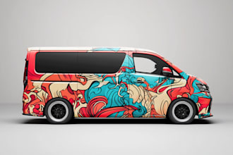 do  perfect car wrap design and vehicle wrap design