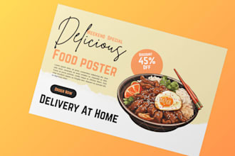 design ice cream and any food flyer, poster in 24 hours