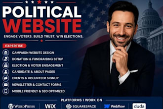 design political campaign website donation election website candidate website