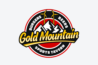 create a modern creative mountain adventure sports logo design