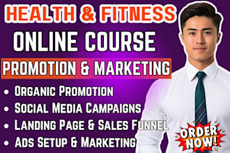 promote and market personal development, udemy health and fitness online course