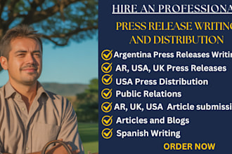 write and distribute your press release to argentina top media outlets,pr writer