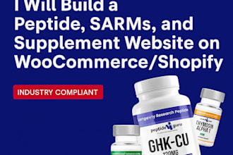 build a peptide and sarms supplement website that converts