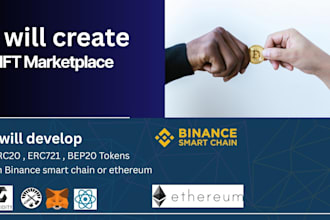 create fullstack blockchain web3 app like nft market,dao etc