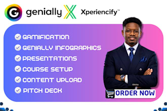 create interactive genially presentation, course, dashboard, infographic