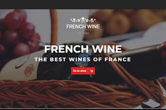 design 7 figure wine website liquor store wine shopify store beverages website