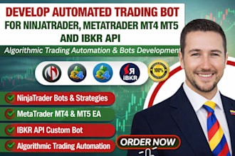 code integrated ninjatrader ibkr and metatrader custom trading bot or strategy