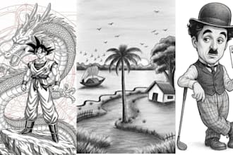 sketch anything digital portrait art pencil sketch hand drawn sketchnote maping