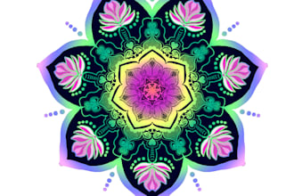 create unique hand drawn mandala art design