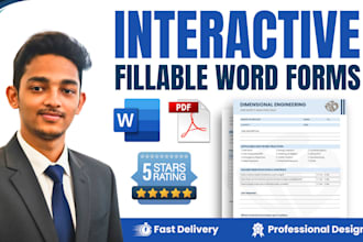 design professional fillable PDF forms and microsoft forms