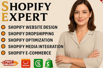 do shopify ecommerce website development, shopify dropshipping, shopify website