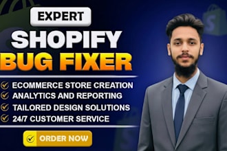 fix shopify bugs, customize themes, and develop custom liquid code