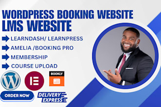 redesign wordpress learndash tutor lms website amelia bookly pro scheduler