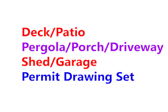 design professional deck and patio drawing set for the permit