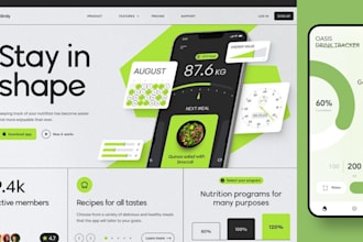 develop ai calories tracking website, ai nutrition tracking, ai fitness website