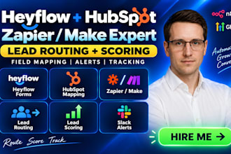 connect heyflow to hubspot or zapier make with lead routing and scoring